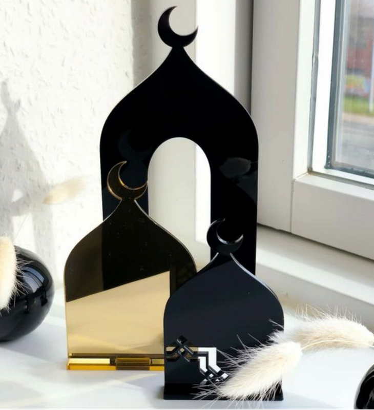 2026 New Trend Eid Al-Fitr European Style Muslim Party Supplies Acrylic Ornaments Decor Mascot Ramadan Home Decoration