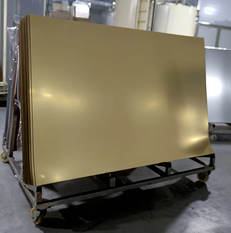 Gold Acrylic Mirror Sheet 1mm 2mm 3mm Plastic Mirror Panel 1220x2440mm PMMA Mirror Board for Decoration