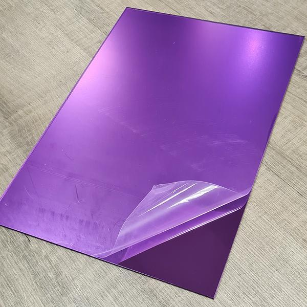 Reflective Mmirror Finished Plastic Laser Acrylic Sheet 1/8 Thickness Purple Acrylic Mirror Sheet