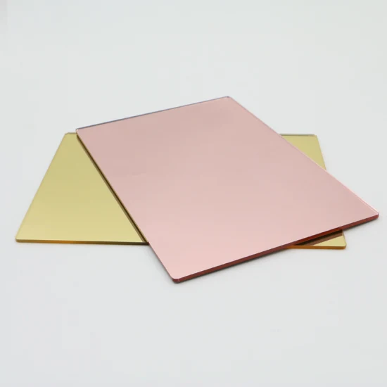 Acrylic Two Way Mirror 1mm 4x8 Mirror Sheet Acrylic Rose Pink Self-adhesive-acrylic-mirror-sheet