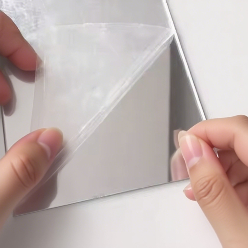 Minimalist Style Square Silver Mirror Acrylic Self-Adhesive Sheet 1mm 2mm 3mm Modern Design Self-Adhesive Mirror