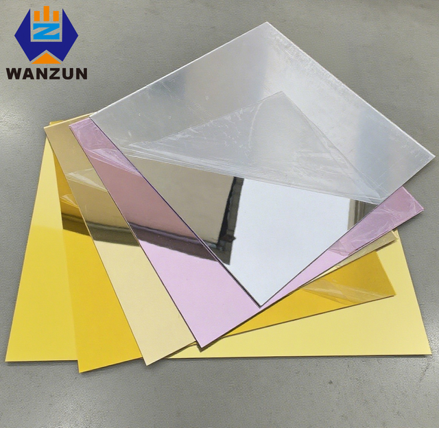 PMMA Acrylic Mirror Sheet Gold Mirror Acrylic Manufacturer Factory 200 Colors