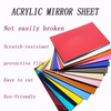 2mm 3mm Gold Silver Mirror PS PETG High Gloss Extruding Laser Cutting Perspex Mirror Sheet Color 1 Or 2 Way Mirror Acrylic Sheet