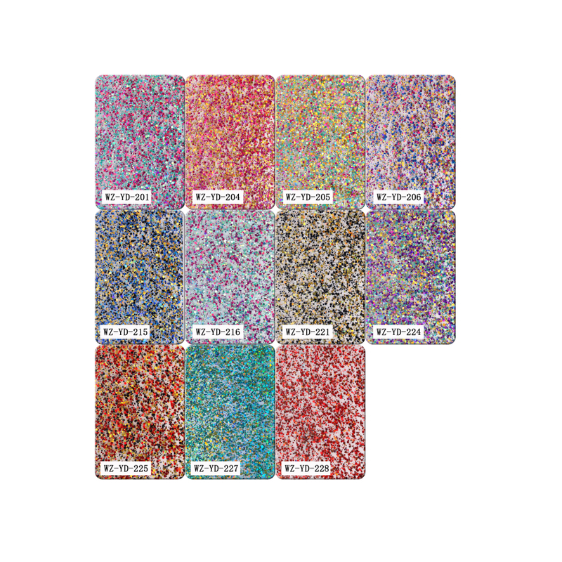 Customize Colourful Chunky Glitter Acrylic Sheets Reflective Disco Glitter Acrylic Glitter Stand