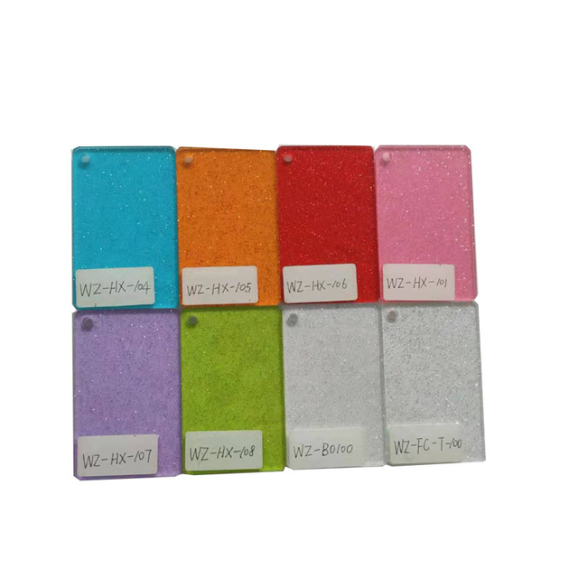 Cast Acrylic Sheet Transparent Glitter