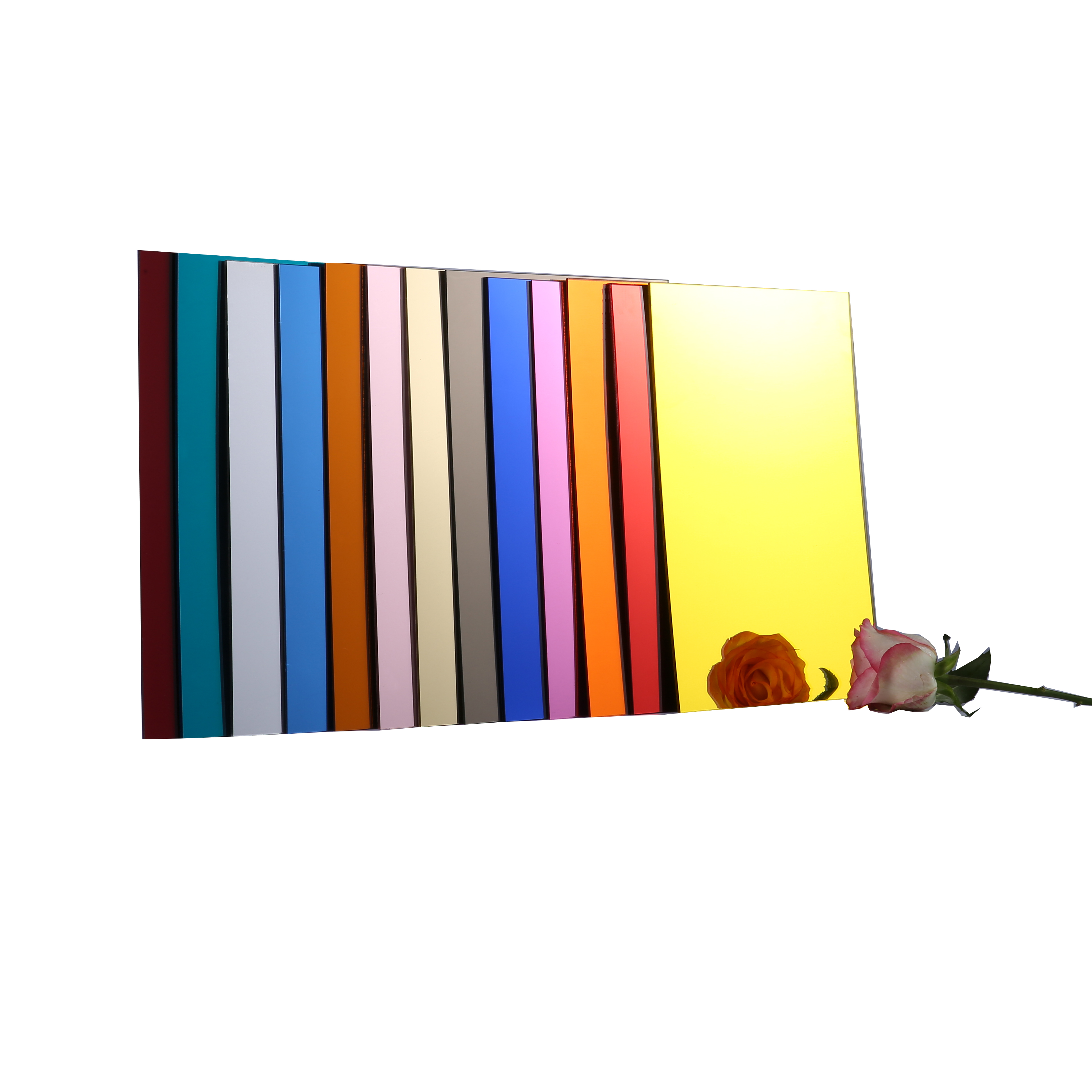 Acryl Double Color Sheet Double Sided Rose Gold Mirror Acrylic Sheet