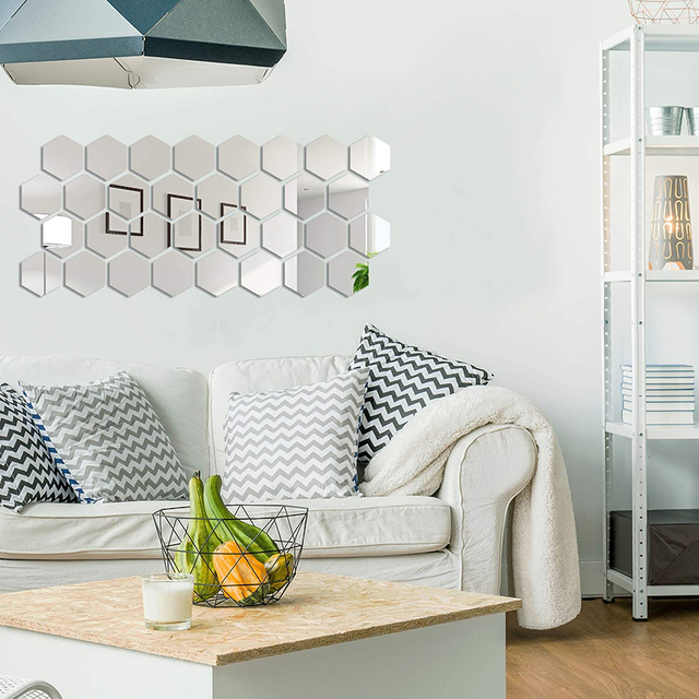 3d Mirror Wall Stickers, Acrylic Crystal Art Wall