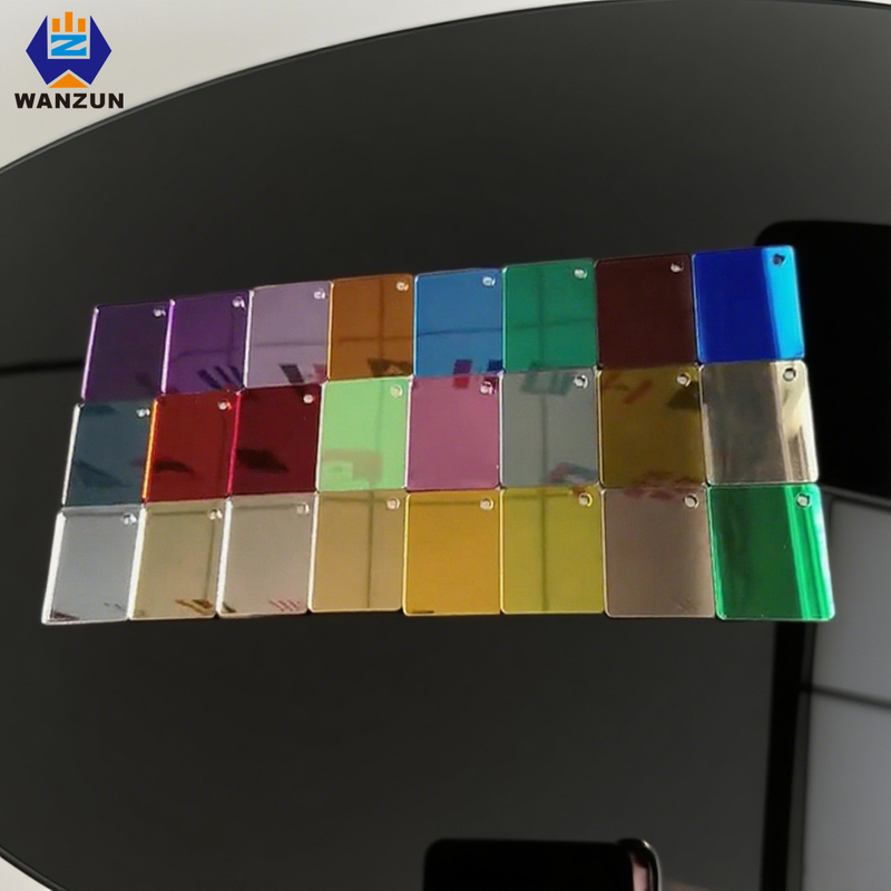 WANZUN 1220x2440x1mm 3mm Gold Silver Rose Gold Flexible Laser Engraving PMMA PS Organic One Way Two Way Acrylic Mirror Sheet
