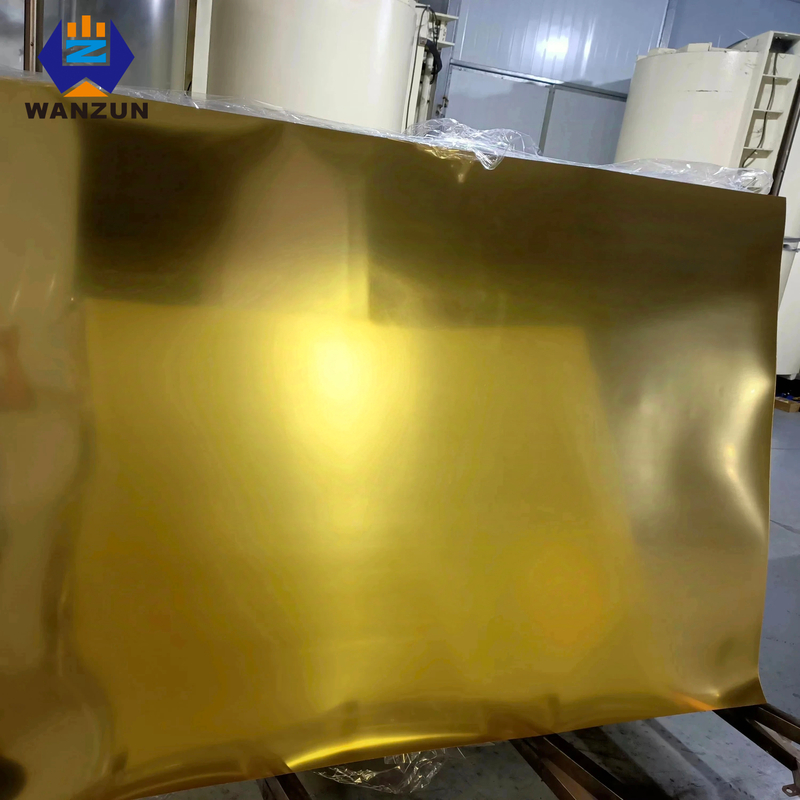 2mm 3mm Gold Silver Mirror PS PETG High Gloss Extruding Laser Cutting Perspex Mirror Sheet Color 1 Or 2 Way Mirror Acrylic Sheet