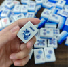 Luxury Solid Acrylic American Mahjong Tiles Blue White Porcelain Butterfly Vase Pattern Custom Printed Mahjong Game Set