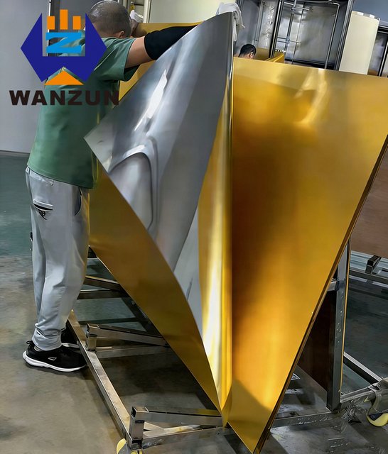Wholesale 1mm 2mm 3mm Gold Acrylic Mirror Sheet 4x8 Adhesive Backing Reflective PMMA Board Protective Film Cutting Eco-friendly