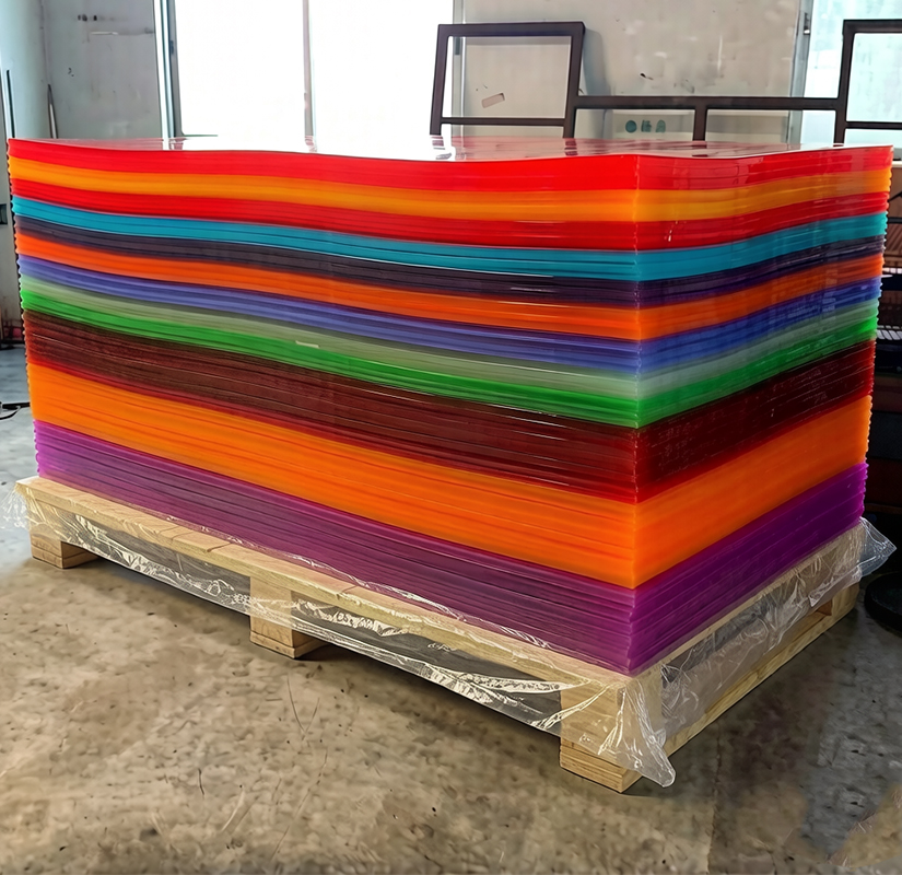 2mm 3mm Colored Cast Acrylic Sheet PMMA High Gloss Iridescent Rainbow Panel Cutting Custom Sizes Advertising Signs EU Certified