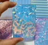 Iridescent Rainbow Acrylic Sheet Multiple Textures Water Ripple Fluted PMMA Panel for Laser Cutting Indoor Decor