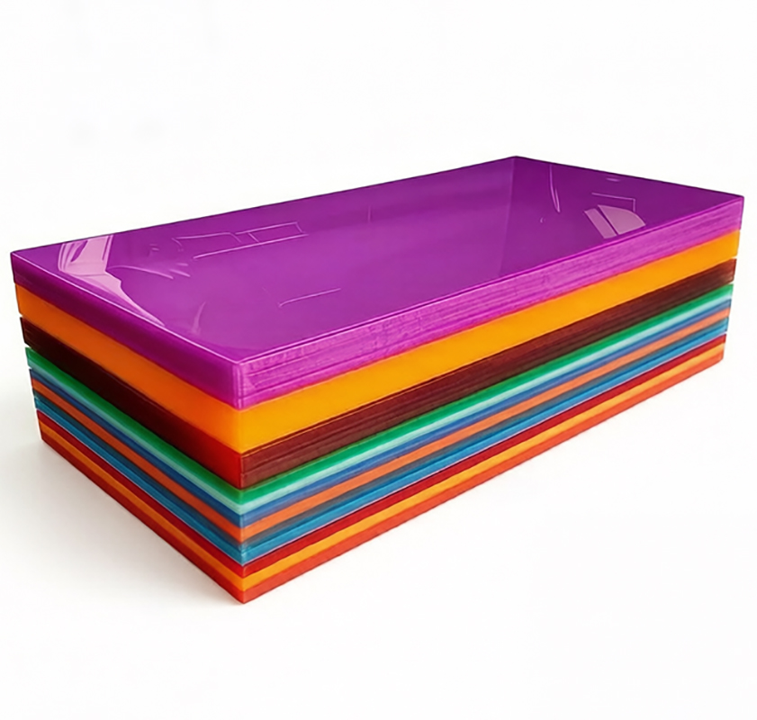 2mm 3mm Colored Cast Acrylic Sheet PMMA High Gloss Iridescent Rainbow Panel Cutting Custom Sizes Advertising Signs EU Certified