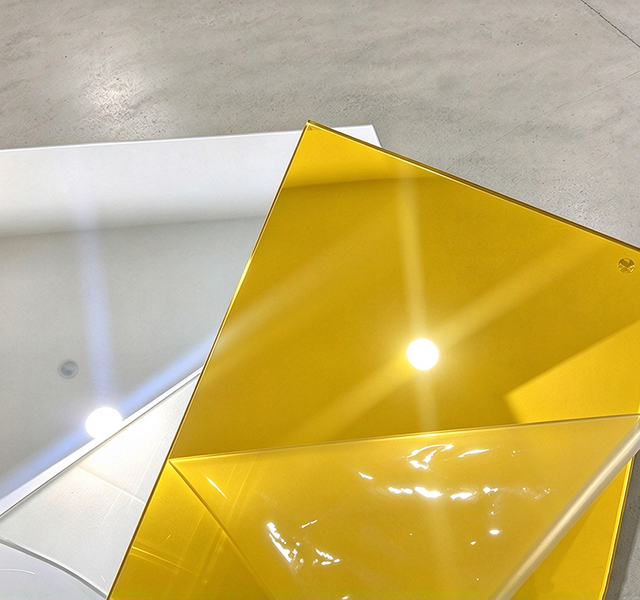 4x8FT Golden Mirror Acrylic Sheet Custom Laser Cut Decorative Plastic Mirror Panel