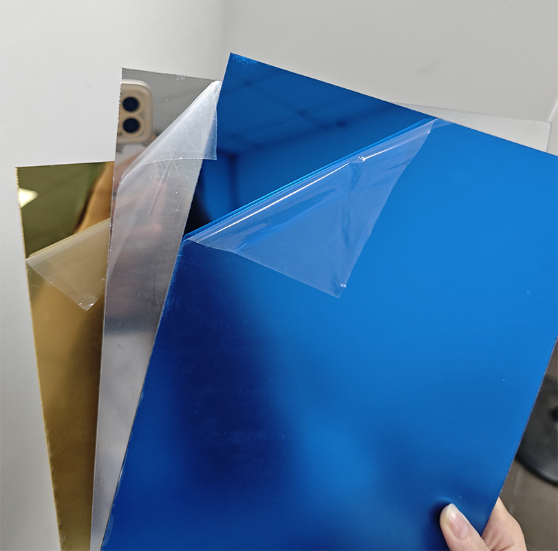2mm Gold Mirror Acrylic Sheet Cast PMMA Board Reflective Gold Plastic Sheet