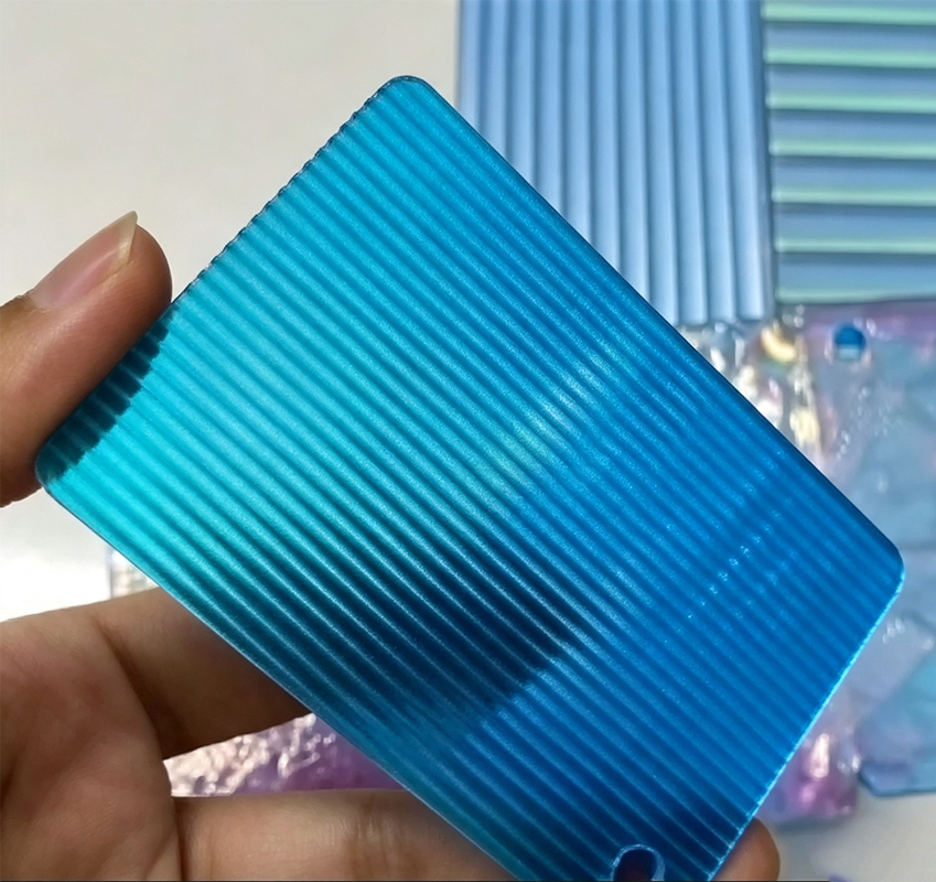 Iridescent Rainbow Acrylic Sheet Multiple Textures Water Ripple Fluted PMMA Panel for Laser Cutting Indoor Decor