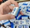 Luxury Solid Acrylic American Mahjong Tiles Blue White Porcelain Butterfly Vase Pattern Custom Printed Mahjong Game Set