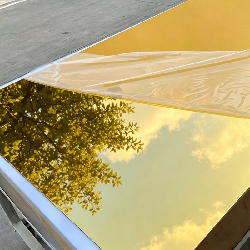 Wholesale Factory Price Cast Acrylic Sheets 1/8 Gold Mirror Acrylic Self-Adhesive Unbreakable Plastic Mirror Sheet