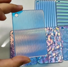 Iridescent Rainbow Acrylic Sheet Multiple Textures Water Ripple Fluted PMMA Panel for Laser Cutting Indoor Decor